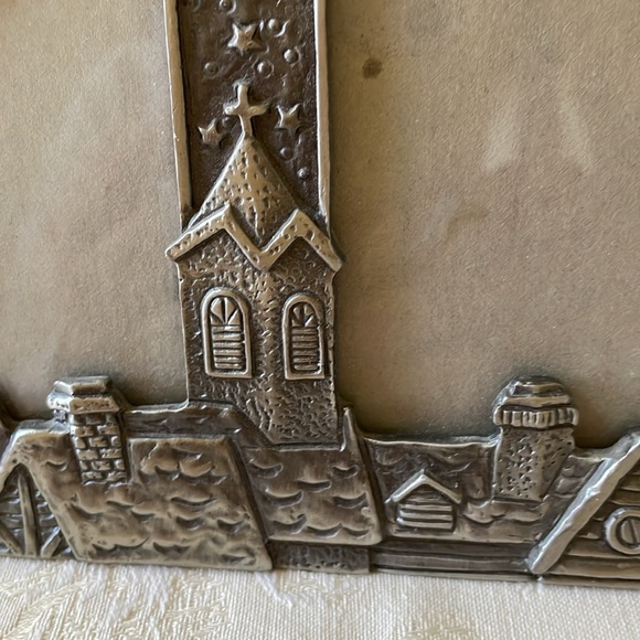 Pewter Christmas Holiday Santa double picture frame - Picture 5 of 7